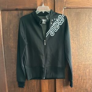 Nike Y2K Girls Black Zip-Up Track Jacket
